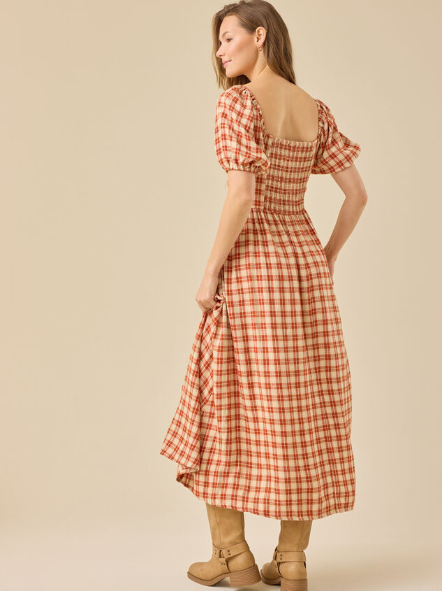 Heidi Plaid Mama Dress Detail 4 - TULLABEE