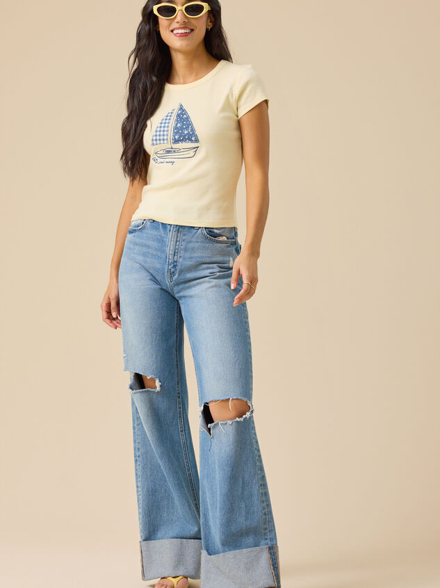 Let's Sail Away Baby Tee - TULLABEE