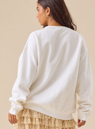 Stars Hollow Embroidered Sweatshirt Detail 5 - TULLABEE