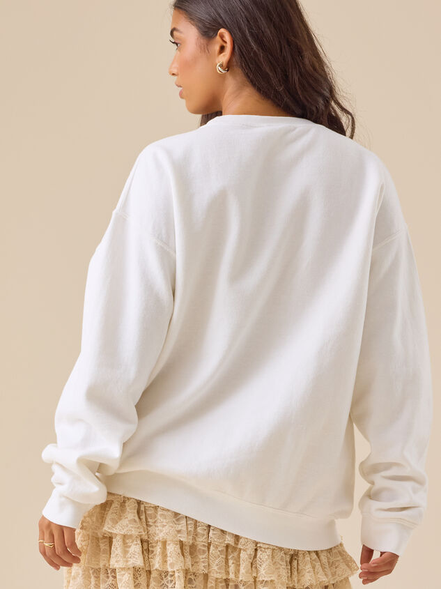 Stars Hollow Embroidered Sweatshirt Detail 5 - TULLABEE