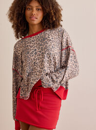 Moonlit Leopard Circle Back Long Sleeve Detail 2 - TULLABEE