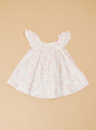Ila Flutter Floral Baby Dress Detail 2 - TULLABEE