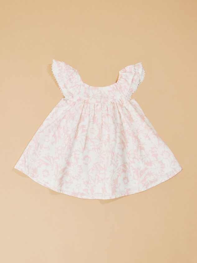 Ila Flutter Floral Baby Dress Detail 2 - TULLABEE