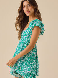 Heidi Double Layer Floral Romper Detail 4 - TULLABEE