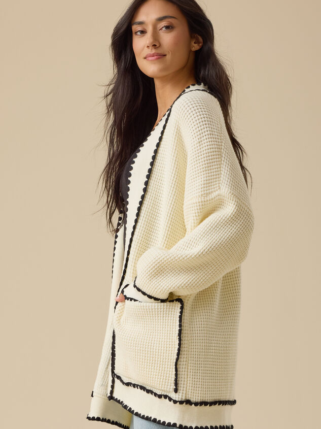 Hallie Whipstitch Cardigan Detail 3 - TULLABEE