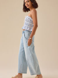 Alice Pinstripe Tube Top Detail 4 - TULLABEE