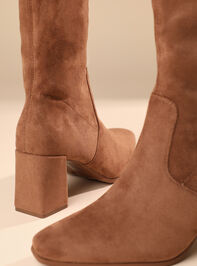Catherine Tall Suede Stretch Boots Detail 4 - TULLABEE
