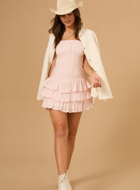 Nina Textured Mini Dress Detail 2 - TULLABEE