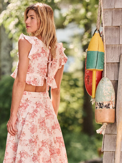 Alice Floral Linen Top - TULLABEE