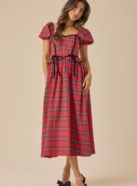 Morgan Puff Sleeve Plaid Dress - TULLABEE
