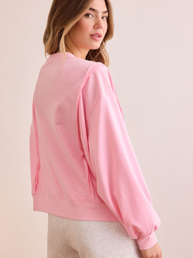 Icon Lace Bow Sweatshirt Detail 4 - TULLABEE