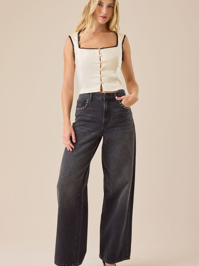Lillian Satin Top Detail 2 - TULLABEE