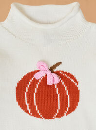 Pumpkin Bow Mockneck Sweater by Mudpie Detail 3 - TULLABEE