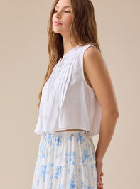 Braleigh Linen Pleated Top Detail 3 - TULLABEE