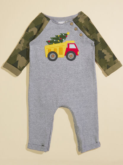 Christmas Construction Jumpsuit by Mud Pie - TULLABEE