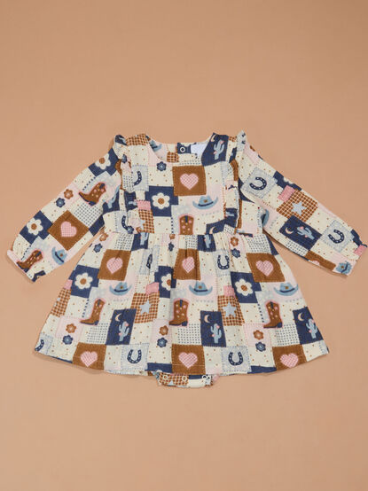 Paige Patchwork Ruffle Bubble - TULLABEE