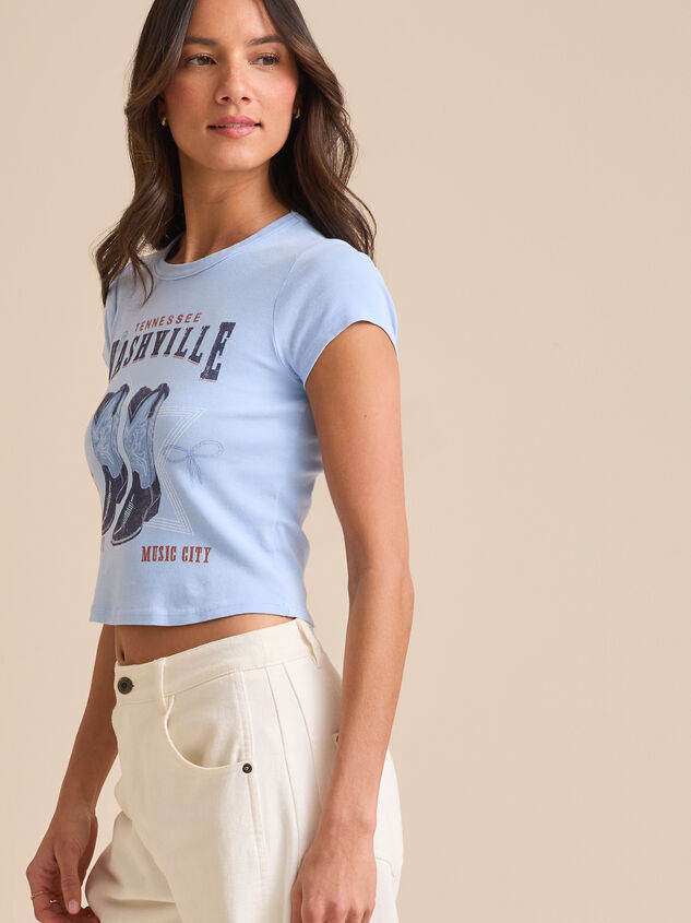 Nashville Graphic Baby Tee Detail 4 - TULLABEE