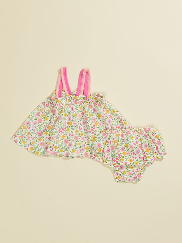 Summer Floral Pinafore Set Detail 3 - TULLABEE