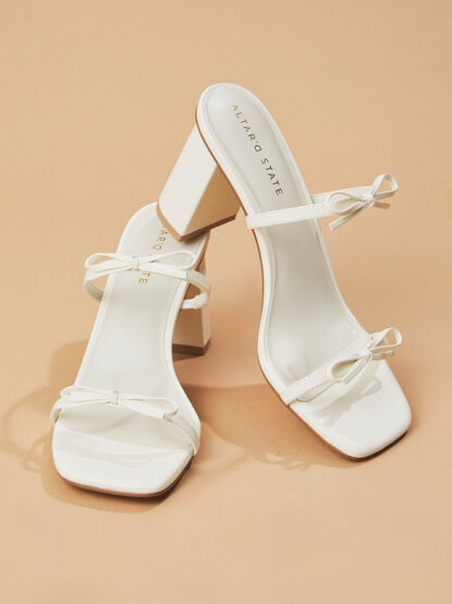 Wendy Double Bow Kitten Heels - TULLABEE
