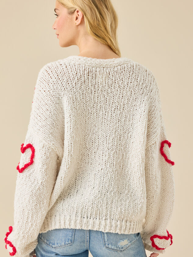 Miller 3D Heart Cardigan Detail 5 - TULLABEE