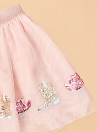Yee Haw Sequin Tutu Skirt Detail 2 - TULLABEE