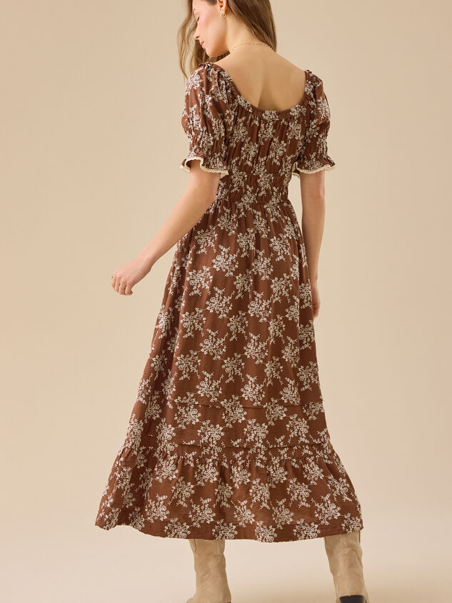 Aura Floral Maxi Dress Detail 4 - TULLABEE