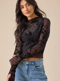 Marla Lace Mock Neck Top - TULLABEE