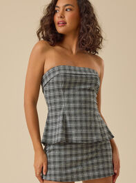 Allie Plaid Strapless Top - TULLABEE