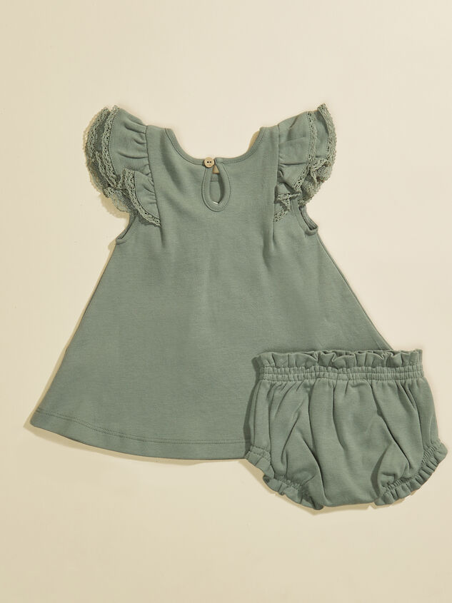 Ivy Baby Dress and Bloomer Set by Quincy Mae Detail 2 - TULLABEE