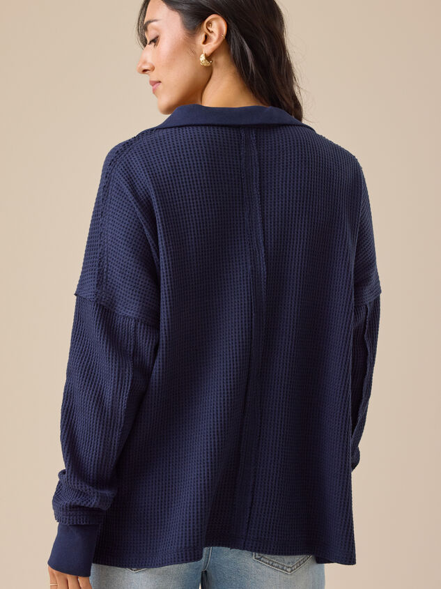 Gracey Waffle Knit Top Detail 4 - TULLABEE