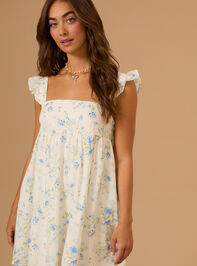 Lucy Floral Mini Dress Detail 2 - TULLABEE