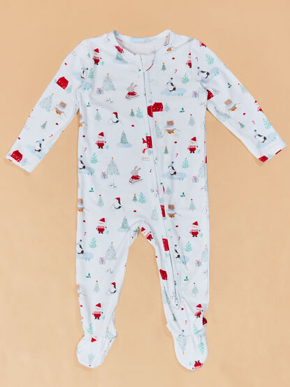 Santa Ski Friends Footie - TULLABEE