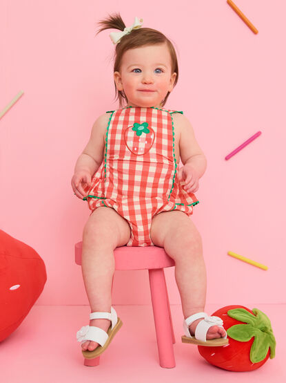 Millie Gingham Strawberry Bubble - TULLABEE
