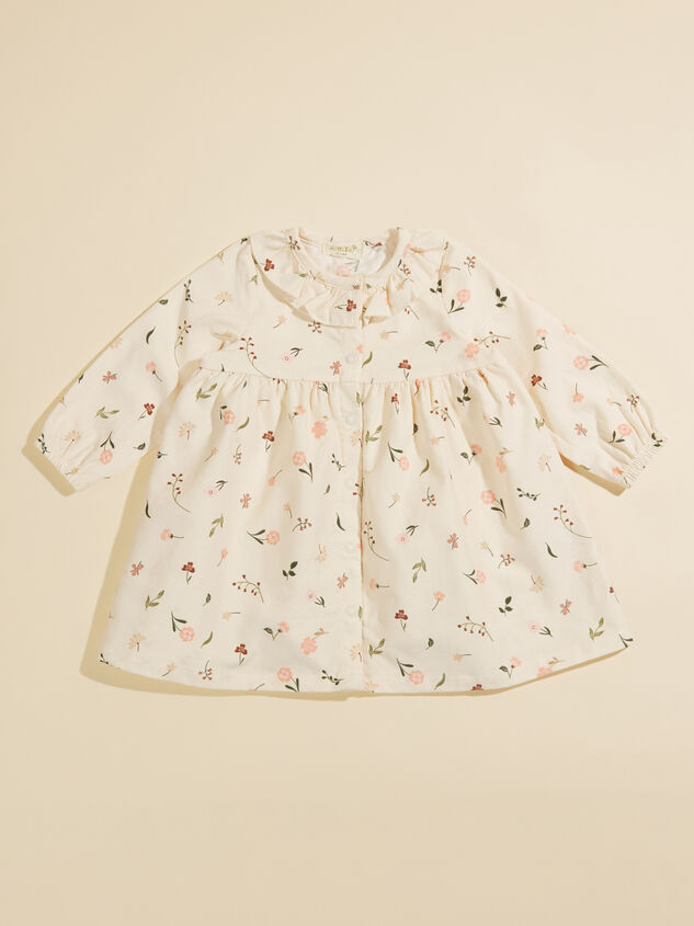 Tana Floral Corduroy Ruffle Dress - TULLABEE