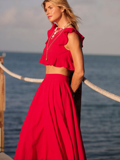 Grace Linen Midi Skirt - TULLABEE