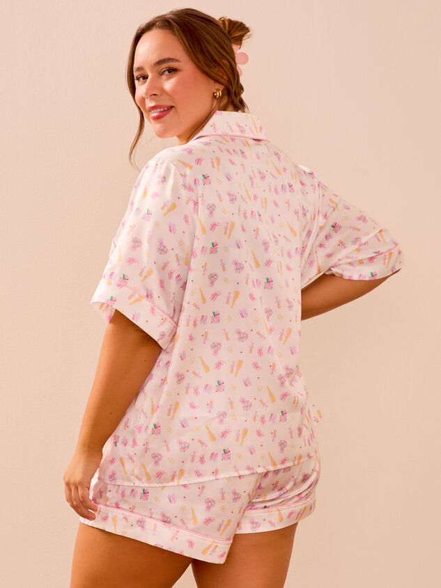 Vera Satin Lounge Top Detail 5 - TULLABEE