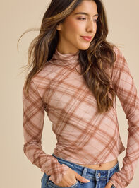 Abby Plaid Mesh Top - TULLABEE