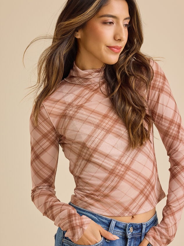 Abby Plaid Mesh Top - TULLABEE