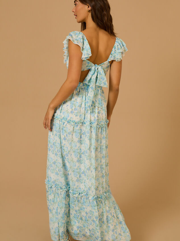Chandler Floral Maxi Dress Detail 5 - TULLABEE