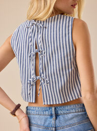 Issy Striped Linen Top - TULLABEE