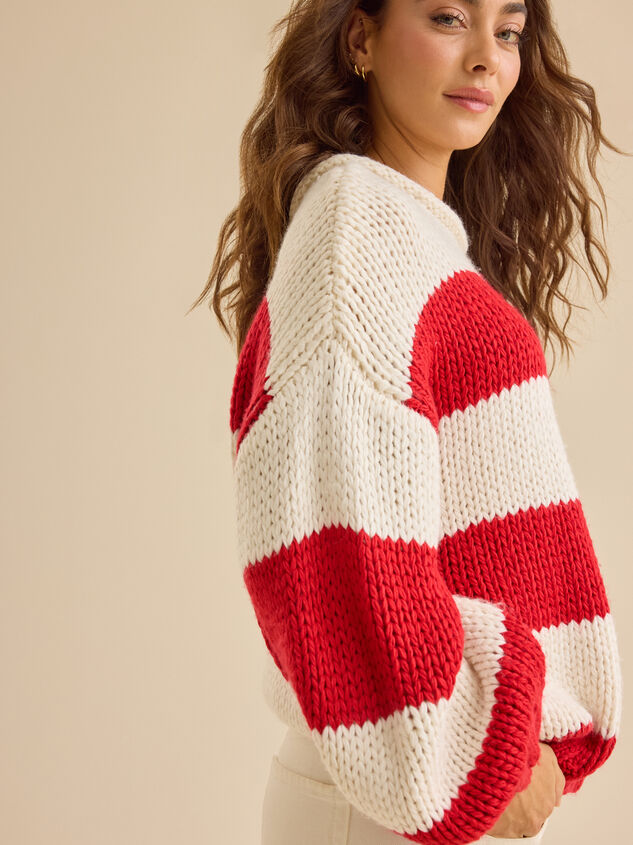 Fawn Striped Sweater Detail 5 - TULLABEE