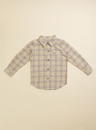Atwood Toddler Plaid Button-Down by Me + Henry - TULLABEE