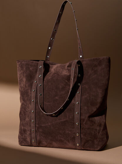 Jackson Studded Suede Tote - TULLABEE