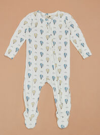 Up & Away Baby Footie Detail 2 - TULLABEE