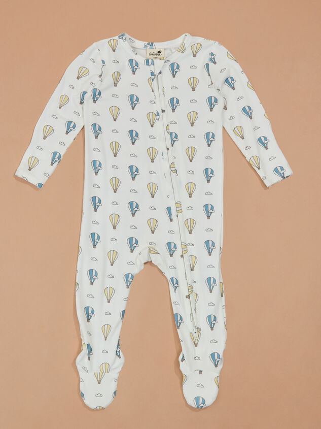 Up & Away Baby Footie Detail 2 - TULLABEE