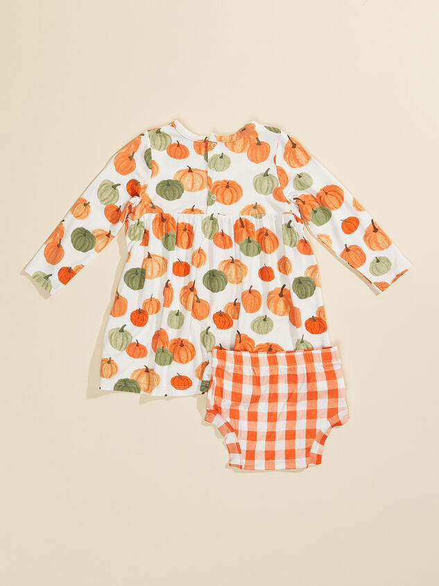 Pumpkin Dress & Bloomer Set Detail 2 - TULLABEE