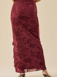 Perrin Velvet Midi Skirt Detail 4 - TULLABEE