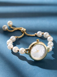 Round Face Pearl Watch - TULLABEE
