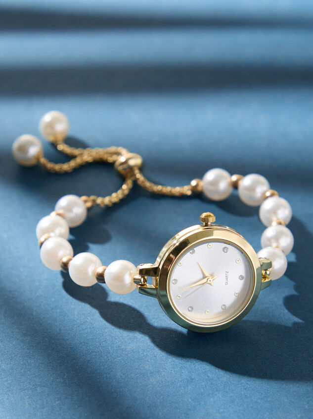 Round Face Pearl Watch - TULLABEE