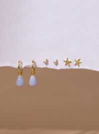 Blue Shore Starfish Earring Set - TULLABEE